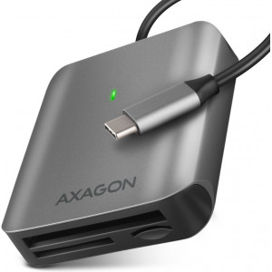 Axagon CRE-S3C leitor de cartões USB 3.2 Gen 1 (3.1 Gen 1) Type-C Cinzento