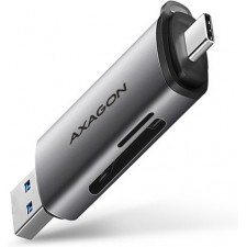 Axagon CRE-SAC leitor de cartões USB 3.2 Gen 1 (3.1 Gen 1) Type-A Type-C Cinzento