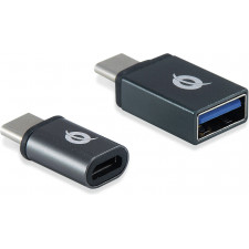 Conceptronic DONN04G adaptador para cabos USB 3.1 Gen 1 Type-C, USB 2.0 Type-C USB 3.1 Gen 1 Type-A, USB 2.0 Micro Preto