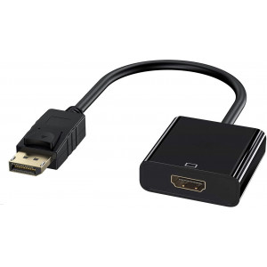 Ewent EC1455 adaptador de cabo de vídeo 0,15 m DisplayPort HDMI Preto