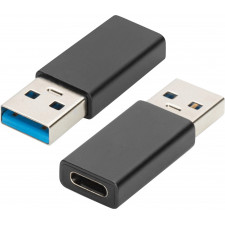 Ewent EW9650 adaptador para cabos USB Type-A USB Type-C Preto