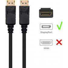 Ewent EC1405 cabo DisplayPort 1 m Preto