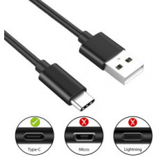 Ewent EC1033 cabo USB 1 m USB 2.0 USB A USB C Preto