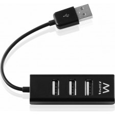 Ewent EW1123 hub de interface USB 2.0 480 Mbit s Preto