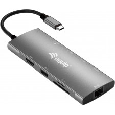 Equip 133490 base & duplicador de portas Com fios USB 3.2 Gen 1 (3.1 Gen 1) Type-C Cinzento