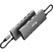 Equip 133490 base & duplicador de portas Com fios USB 3.2 Gen 1 (3.1 Gen 1) Type-C Cinzento