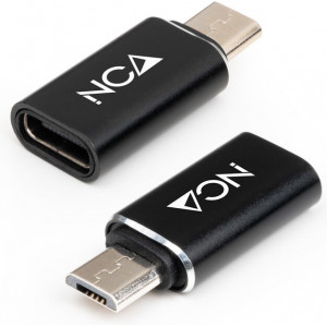 Nanocable 10.02.0014 adaptador para cabos Micro USB USB-C Preto