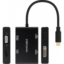 Nanocable 10.16.4307 base & duplicador de portas Com fios USB 3.2 Gen 1 (3.1 Gen 1) Type-C Preto