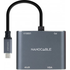 Nanocable 10.16.4304 adaptador gráfico USB Cinzento