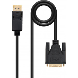 Nanocable 10.15.4501 adaptador de cabo de vídeo 1 m DisplayPort DVI Preto