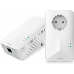 Strong POWERL1000DUOWIFIEUV2 adaptador de rede PowerLine 1000 Mbit s Ethernet LAN Wi-Fi Branco 2 unidade(s)