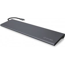 ICY BOX IB-DK2102-C Com fios USB 3.2 Gen 1 (3.1 Gen 1) Type-C Antracite, Preto