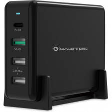 Conceptronic OZUL01B carregador de dispositivos móveis Universal Preto AC Carregamento rápido Interior