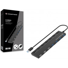 Conceptronic HUBBIES09BP hub de interface USB 3.2 Gen 1 (3.1 Gen 1) Type-A 5000 Mbit s Preto