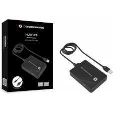 Conceptronic HUBBIES10B base & duplicador de portas USB 3.2 Gen 1 (3.1 Gen 1) Type-A Preto