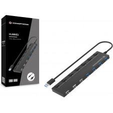 Conceptronic HUBBIES09B hub de interface USB Type-A 5000 Mbit s Preto