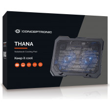 Conceptronic THANA01B base de refrigeração para computador 39,6 cm (15.6") Preto