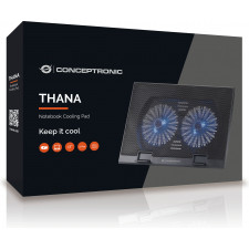 Conceptronic THANA02B base de refrigeração para computador 43,2 cm (17") Preto