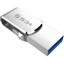 S3Plus Technologies Pen Drive Steel unidade de memória USB 128 GB USB Type-A   USB Type-C 3.2 Gen 1 (3.1 Gen 1) Aço inoxidável