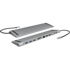 LogiLink UA0373 base & duplicador de portas Com fios USB 3.2 Gen 1 (3.1 Gen 1) Type-C Alumínio