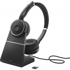 Jabra Evolve 75 Auscultadores Com fios e sem fios Fita de cabeça Chamadas Música Bluetooth Suporte de carregamento Preto