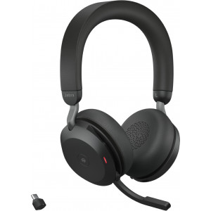 Jabra Evolve2 75 Auscultadores Sem fios Fita de cabeça Escritório Call center Bluetooth Preto