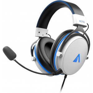 ABYSM AG700 Pro 7.1 White Auscultadores Com fios Fita de cabeça Jogos Azul, Branco