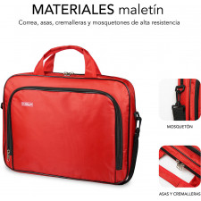 SUBBLIM SUB-LB-1OLB052 mala para portáteis 40,6 cm (16") Vermelho