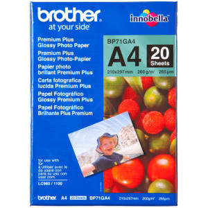 Brother BP-71GA4 papel fotográfico A4 Azul, Vermelho