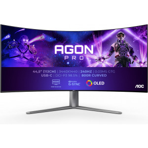 AOC AGON PRO AG456UCZD LED display 114,3 cm (45") 3440 x 1440 pixels Wide Quad HD OLED Preto