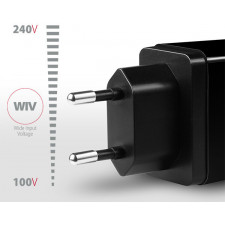 Axagon ACU-QC19 carregador de dispositivos móveis Telemóvel, Power bank, Smartphone, Tablet, Universal Preto AC Carregamento