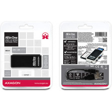 Axagon CRE-X1 leitor de cartões USB 2.0 Preto, Branco