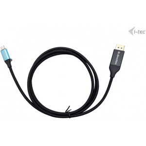 i-tec C31CBLDP8KBIDIR adaptador de cabo de vídeo 1,5 m DisplayPort USB Type-C Preto