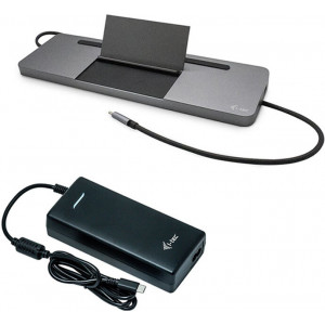 i-tec Metal C31FLATPRO112W base & duplicador de portas Com fios USB 3.2 Gen 1 (3.1 Gen 1) Type-C Cinzento