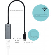 i-tec Metal C31METAL25LAN cartão de rede Ethernet 2500 Mbit s