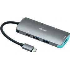 i-tec Metal C31NANODOCKPD base & duplicador de portas Com fios USB 3.2 Gen 1 (3.1 Gen 1) Type-C Prateado, Turquesa