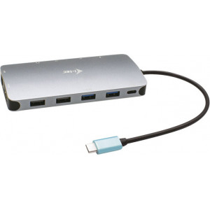 i-tec Metal C31NANODOCKPROPD base & duplicador de portas Com fios USB 3.2 Gen 1 (3.1 Gen 1) Type-C Prateado