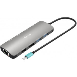 i-tec C31NANOHDM2DOCPD base & duplicador de portas Com fios USB 3.2 Gen 1 (3.1 Gen 1) Type-C Prateado