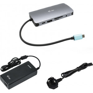 i-tec C31NANOVGA112W base & duplicador de portas Com fios USB 3.2 Gen 1 (3.1 Gen 1) Type-C Prateado