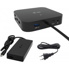 i-tec C31TRI4KDPDPRO100 base & duplicador de portas Com fios USB 3.2 Gen 1 (3.1 Gen 1) Type-C Preto