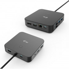 i-tec C31TRI4KDPDPRO100 base & duplicador de portas Com fios USB 3.2 Gen 1 (3.1 Gen 1) Type-C Preto