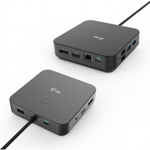 i-tec C31TRIPLE4KDOCKPDPRO base & duplicador de portas Com fios USB 3.2 Gen 1 (3.1 Gen 1) Type-C Preto