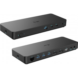 i-tec C31TRIPLEDOCKPDPRO2 base & duplicador de portas Com fios USB 3.2 Gen 1 (3.1 Gen 1) Type-C Preto