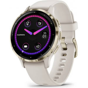 Garmin Venu 3S 3,05 cm (1.2") AMOLED Digital 390 x 390 pixels Ecrã táctil Dourado, Marfim Wi-Fi GPS