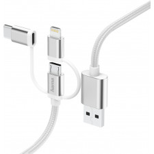 Hama 00183306 cabo USB USB 2.0 0,2 m USB A Micro-USB B Branco