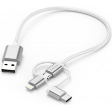 Hama 00183306 cabo USB USB 2.0 0,2 m USB A Micro-USB B Branco