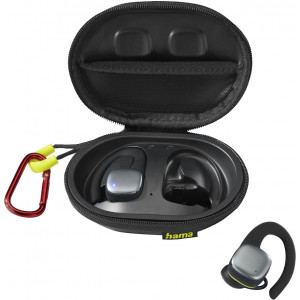 Hama Spirit Athletics Auscultadores True Wireless Stereo (TWS) Gancho de orelha Desportos Bluetooth Preto