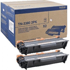 Brother TN-3380TWIN toner 2 unidade(s) Original Preto