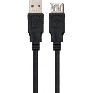 Ewent EC1065 cabo USB USB 2.0 1 m USB A Preto