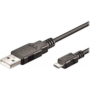 Ewent EC1019 cabo USB USB 2.0 1 m Micro-USB A USB A Preto